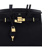 Pre-Owned HERMES Birkin 30 Handbag Black Togo with Gold Hardware