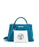 Pre-Owned HERMES Kelly Handbag Togo with Palladium Hardware