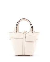 Pre-Owned HERMES Pm Cargo Picotin Lock Bag Canvas and Swift