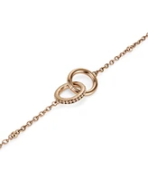 Olivia Burton Women's Amity Interlock Rose Gold Tone Stainless Steel Bracelet