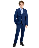 B By Brooks Brothers Navy Sharkskin Suit Jacket, Big Boys