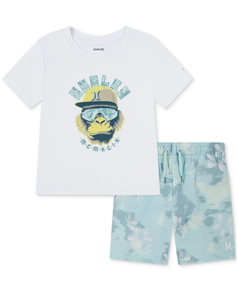 Hurley Toddler Boys Osaka Swim Top & Shorts, 2 Piece Set