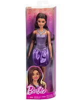 Barbie Fashionistas Doll 234 in Sequined Purple Dress and Silvery Accessories, Brown Hair