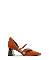 Schutz Women's Rue Mid Heel Buckle Pumps