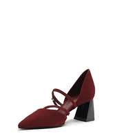 Schutz Women's Rue Mid Heel Buckle Pumps