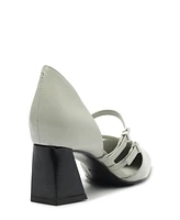 Schutz Women's Rue Mid Heel Buckle Pumps