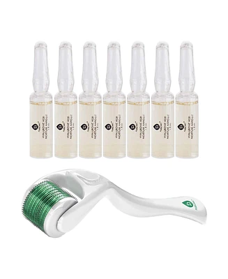 Pursonic Skin Renewal Bundle Micro Needle Roller & 7-Day Hyaluronic Acid Serum Set