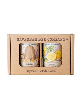 Savannah Bee Company Original and Lemon Whipped Honey Gift Set, 12oz