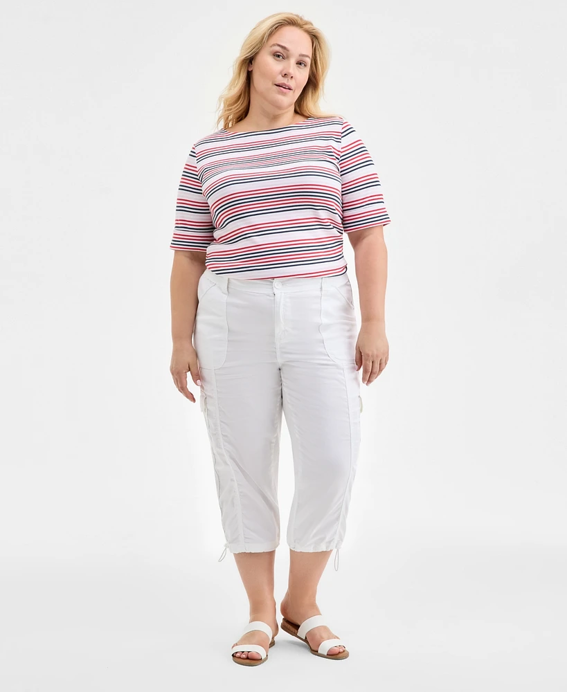Style & Co Plus Cargo Capri Pants, Exclusively at Macy's