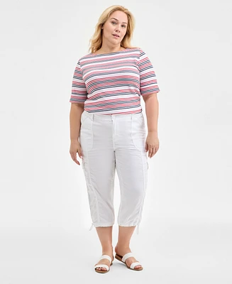Style & Co Plus Cargo Capri Pants, Exclusively at Macy's