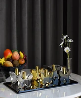 Lainy Home Modern Solid Crystal Tray, 20" x 10"