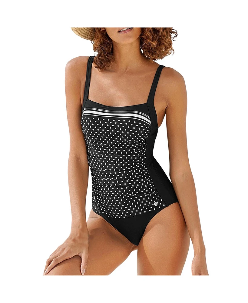 Lascana Women's Patterned Shaping One Piece Swimsuit