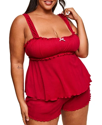 Leanore Women's Plus-Size Tank And Shorts Pajamas