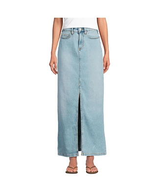 Lands' End Women's Soft Denim Maxi Skirt