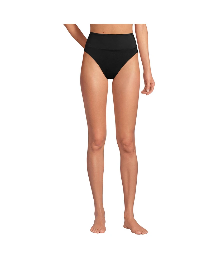 Lands' End Women's Tugless High Waisted Bikini Bottoms