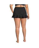 Lands' End Women's Plus Ruffle Hem Mini Swim Skirt