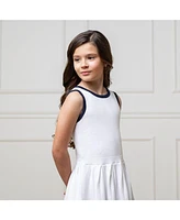 Hope & Henry Girls' Organic Sleeveless Tennis Sweater Dress