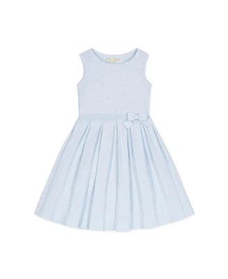 Hope & Henry Heirloom Girls' Organic Sleeveless Pleated Sweater Dress with Bow