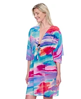 Palma De Mallorca V-Neck Beach Dress with Adjustable Tie