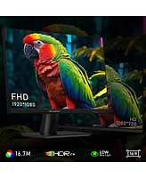 XGaming 24 Inch Monitor Fhd 100Hz, Hdmi Vga Computer Monitor 1080P, 99% sRGB, Low Blue Light Pc Monitor, Ips Framless Screen Build-in Speakers, FreeSy