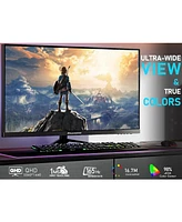 XGaming 27 inch Gaming Monitor, Qhd 2560 1440p, 144Hz/165Hz 98% sRGB, 1ms, FreeSync, Dual Hdmi&DisplayPort, Built-in Speakers and Led Rainbow Light, F