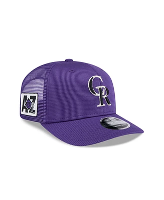 New Era Men's Purple Colorado Rockies 2025 Spring Training 9SEVENTY Stretch-Snap Hat