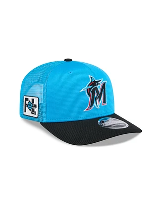 New Era Men's Blue Miami Marlins 2025 Spring Training 9SEVENTY Stretch-Snap Hat