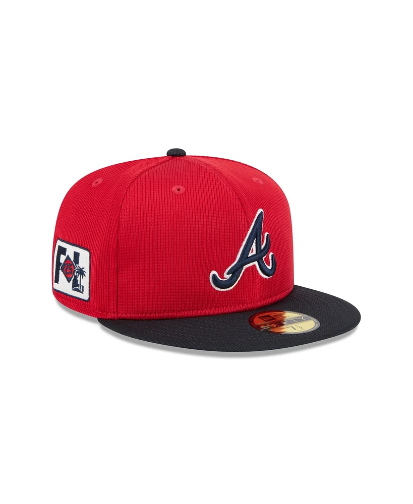 New Era Men's Red Atlanta Braves 2025 Spring Training 59FIFTY Fitted Hat