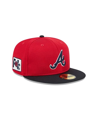 New Era Men's Red Atlanta Braves 2025 Spring Training 59FIFTY Fitted Hat