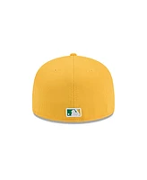 New Era Men's Yellow Athletics 2025 Spring Training 59FIFTY Fitted Hat