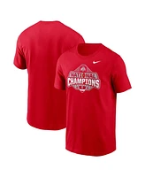 Nike Men's Scarlet Ohio State Buckeyes College Football Playoff 2024 National Champions Logo T-Shirt