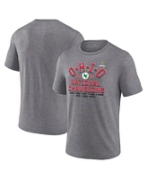 Fanatics Men's Heather Gray Ohio State Buckeyes College Football Playoff 2024 National Champions Hometown Tri-Blend T-Shirt