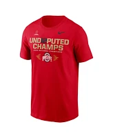 Nike Men's Scarlet Ohio State Buckeyes College Football Playoff 2024 National Champions UND12PUTED T-Shirt