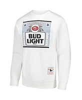 Mitchell & Ness Men's x Bud Light White San Francisco 49ers The Crest Pullover Sweatshirt