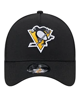 New Era Men's Black Pittsburgh Penguins Core A-Frame 9FORTY Adjustable Hat