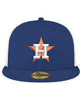 New Era Men's Navy Houston Astros Team Color 59FIFTY Trucker Fitted Hat