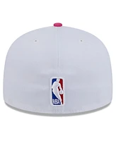 New Era Men's White Miami Heat 2024/25 City Edition Alternate 59FIFTY Fitted Hat