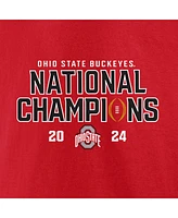 Fanatics Men's Scarlet Ohio State Buckeyes College Football Playoff 2024 National Champions Big Tall Schedule T-Shirt