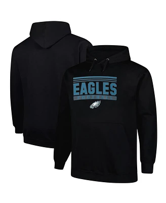 Fanatics Men's Black Philadelphia Eagles Big Tall Pop Pullover Hoodie