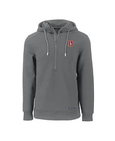 Cutter & Buck Men's Gray Denver Broncos Throwback Roam Eco Half-Zip Pullover Hoodie