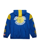 Mitchell & Ness Men's and Women's Royal Golden State Warriors Hardwood Classics Team Og 3.0 Anorak Half-Zip Windbreaker Jacket