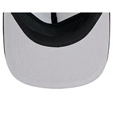 New Era Men's Black Miami Heat Tone Foam Meshback Golfer Snapback Hat