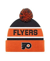 Starter Men's Black Philadelphia Flyers Cuffed Knit Hat with Pom