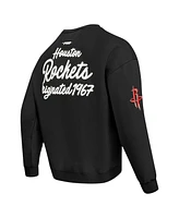 Pro Standard Men's Black Houston Rockets Paint the City Drop Shoulder Sweatshirt