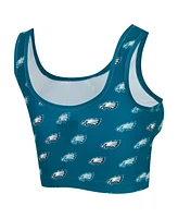 Concepts Sport Women's Midnight Green Philadelphia Eagles Record Allover Print Bralette
