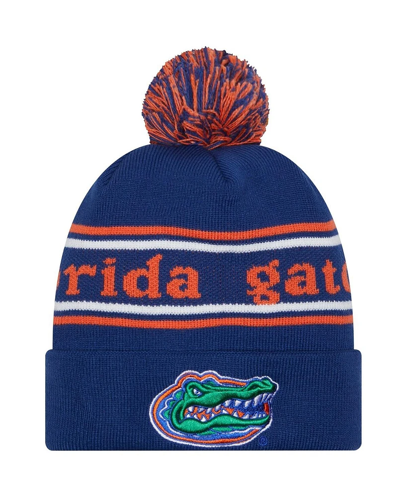 New Era Men's Royal Florida Gators Marquee Cuffed Knit Hat with Pom