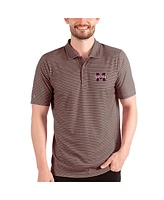 Antigua Men's Maroon/White Mississippi State Bulldogs Esteem Polo