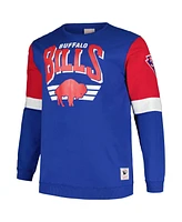 Mitchell & Ness Men's Royal Buffalo Bills Big Tall Fleece Pullover Sweatshirt