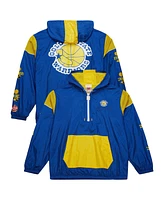 Mitchell & Ness Men's and Women's Royal Golden State Warriors Hardwood Classics Team Og 3.0 Anorak Half-Zip Windbreaker Jacket