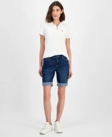 Nautica Jeans Women's 9" Cuffed Denim Shorts